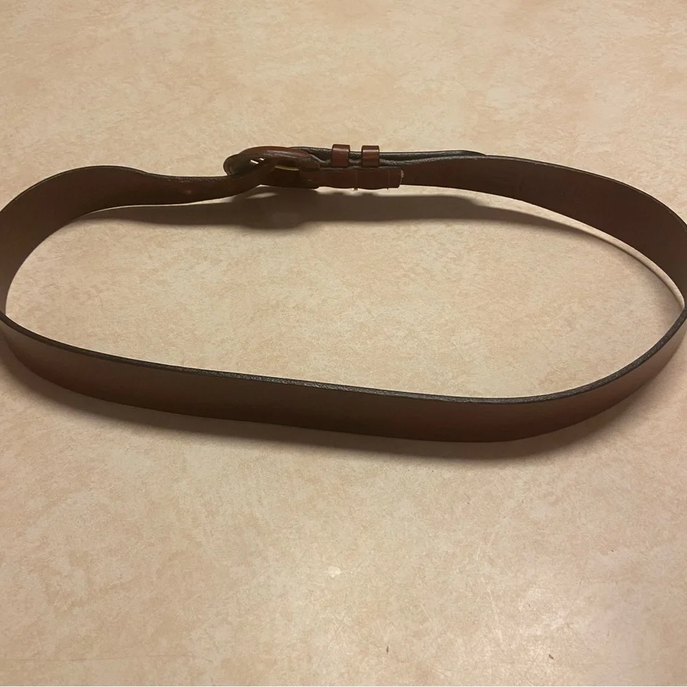 Vintage Gap Belt Womens 31”-34” USA Made Brown Leather Retro 80s 90s Classic